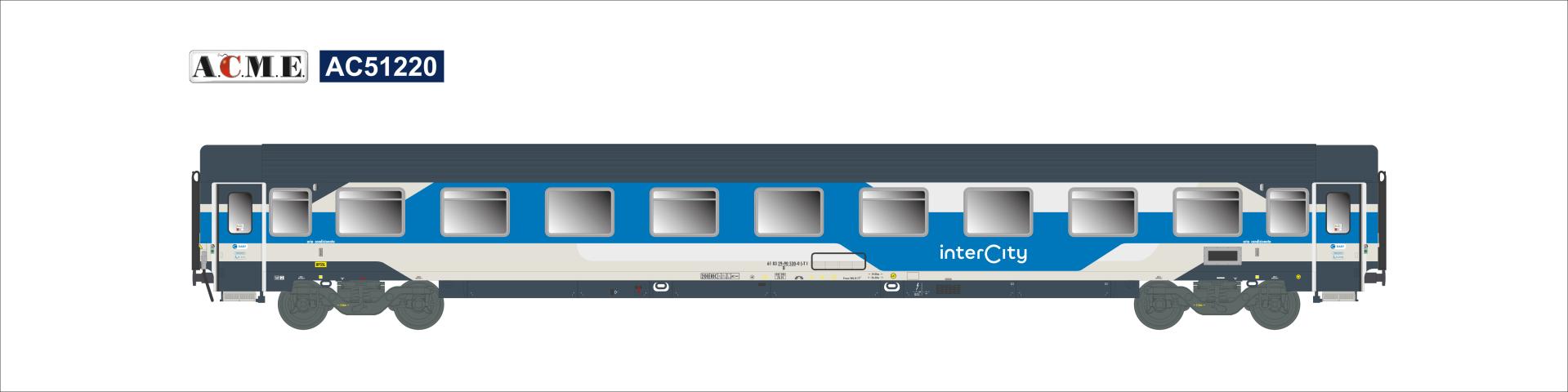 ACME 51220 Pers.wg. UIC-Z neue Lackierung Intercity Giorno, 2.Kl. (ex 1.Kl.)