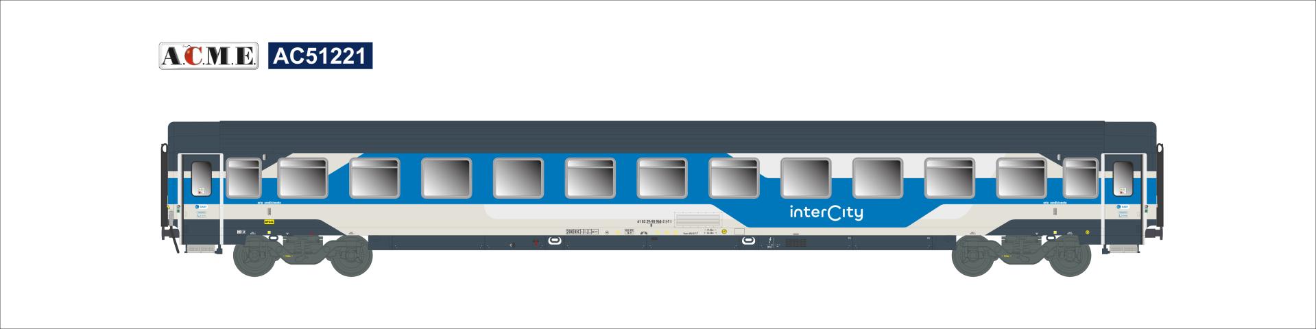 ACME 51221 Pers.wg. UIC-Z neue Lackierung Intercity Giorno, 2.Kl., 2. Nr.