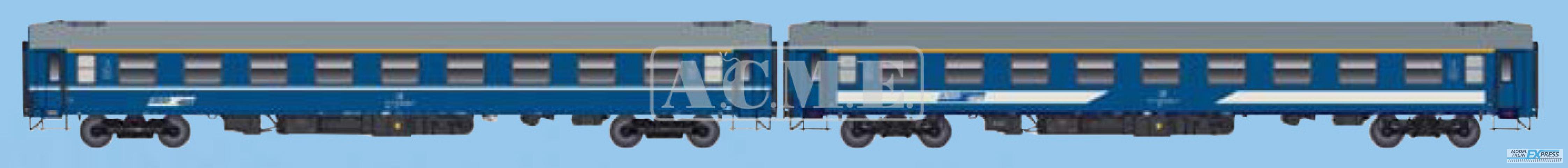 ACME 55355 IC Sava - Beograd-Zagreb-Ljubljana der JZ Epoche V, bestehend aus zwei 1.-Kl. Wagen Baujahr 1989