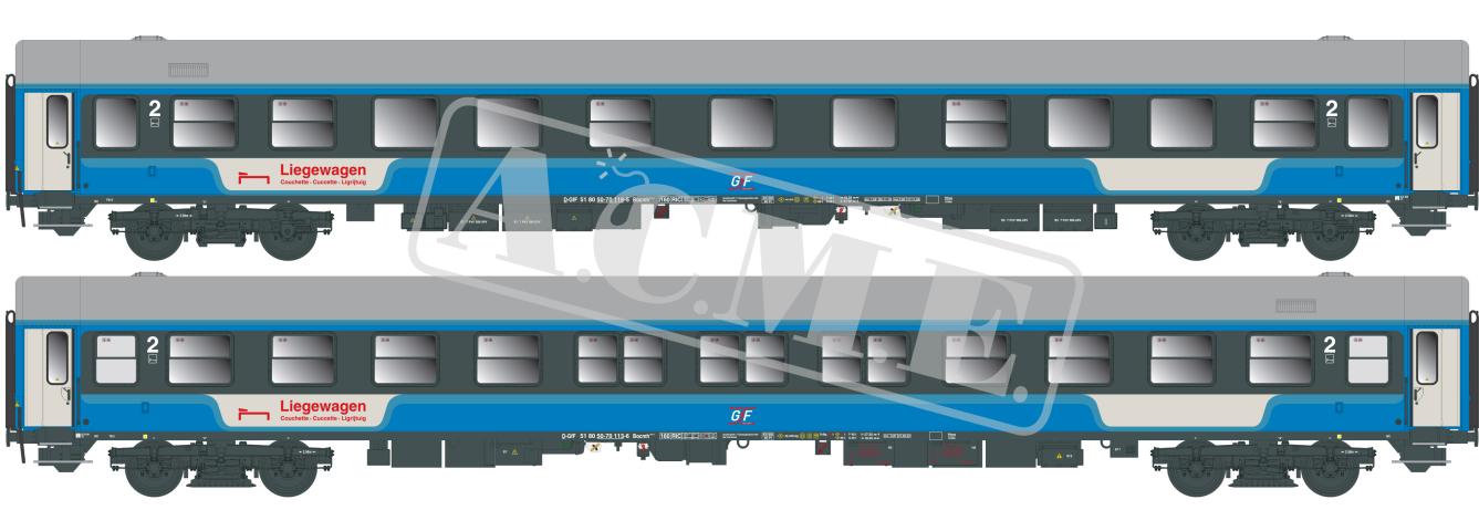ACME 55394 Set mit 2 Liegewagen GfF