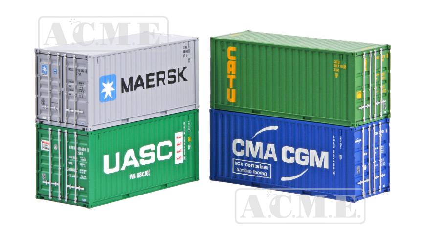 ACME 95066 Cont.Set  4-tl. CATU,MAERSK,CMA,CGM