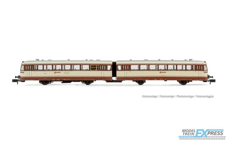 Arnold 2353S RENFE, 2-unit diesel railcar 591.500, cream-brown "Estrella" livery, ep. IV, with DCC sound decoder
