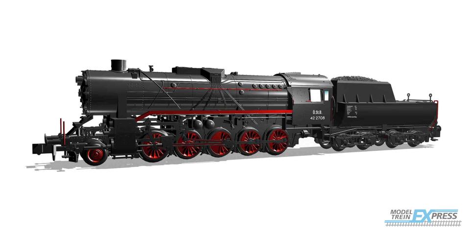 Arnold 2375 ÖBB, steam locomotive class 42, red/black livery, period III