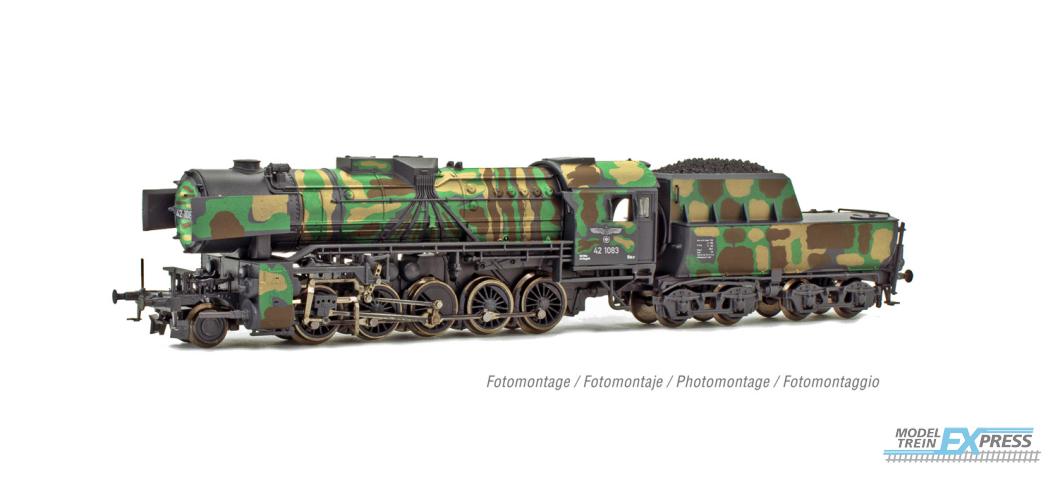 Arnold 2485S DRB, heavy steam locomotive BR 42 in camouflage livery, period IIc, with DCC sound decoder