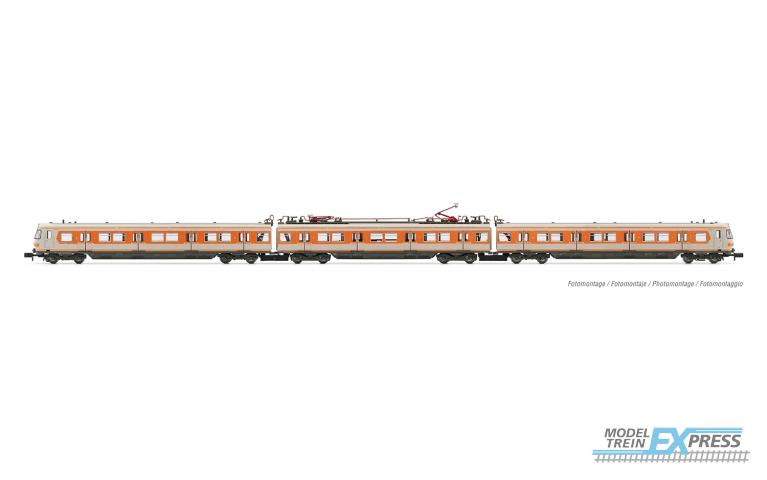 Arnold 2494 DB, 3-unit EMU, class 420, grey/orange livery, two pantographs, ep. IV