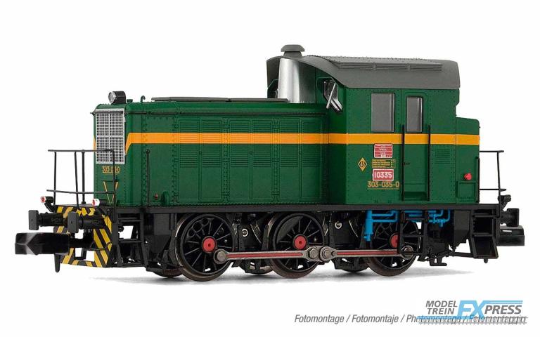 Arnold 2510 RENFE, diesel shunting locomotive class 303, green/yellow livery, period IV