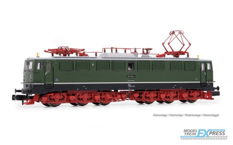 Arnold 2525 DR, electric locomotive class 251, green livery with red chassis, period IV