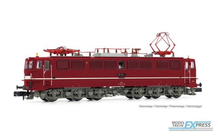 Arnold 2526D DR, electric locomotive class 251, red livery with small decor line, period IV, DCC