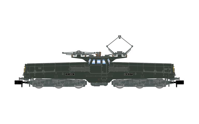 Arnold 2584S SNCF, electric locomotive CC 14014 in green/yellow livery, ep. IV, with DCC sound decoder