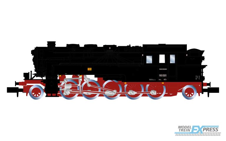 Arnold 2597S DR, steam locomotive 95 021, coal fired, with rebuilt sand-box, ep. III, with DCC Sound decoder