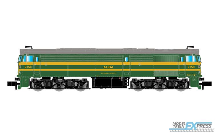 Arnold 2634 ALSA, diesel locomotive 2150, green-yellow livery, ep. VI