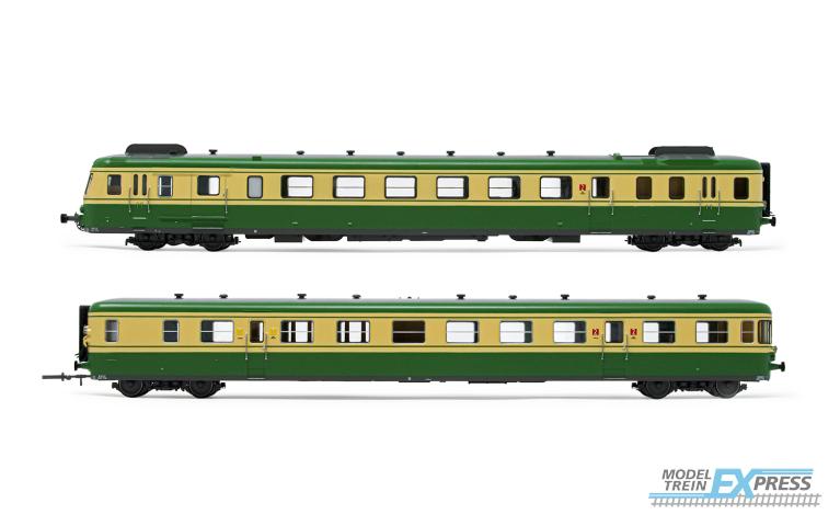 Arnold 2635S SNCF, RGP2 diesel railcar, re-built version, green/beige livery, ep. IV, with DCC sound decoder