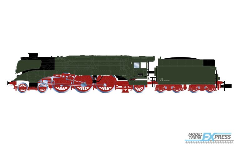 Arnold 2663S DR, steam locomotive 18 201, coal tender, green without decor line (1st original livery) ep. III, DCC