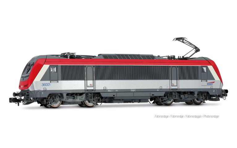 Arnold 2681S SNCF, BB 36001, silver/red livery with casquette logo, ep. V, with DCC Sound Decoder