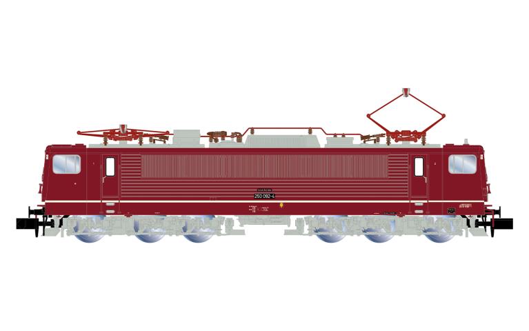 Arnold 2693S DR, electric locomotive BR 250, with diamond pantographs, dark red, ep. IV, with DCC Sounddecoder
