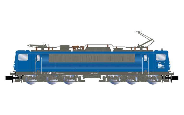 Arnold 2694S Press, electric locomotive BR 155, single-arm pantographs, blue, ep. VI, with DCC Sounddecoder