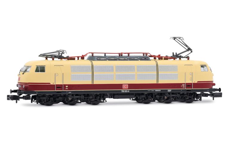 Arnold 2698S DB AG, electric locomotive 750 003, long body shell, red/beige, ep. V, with DCC Sound Decoder