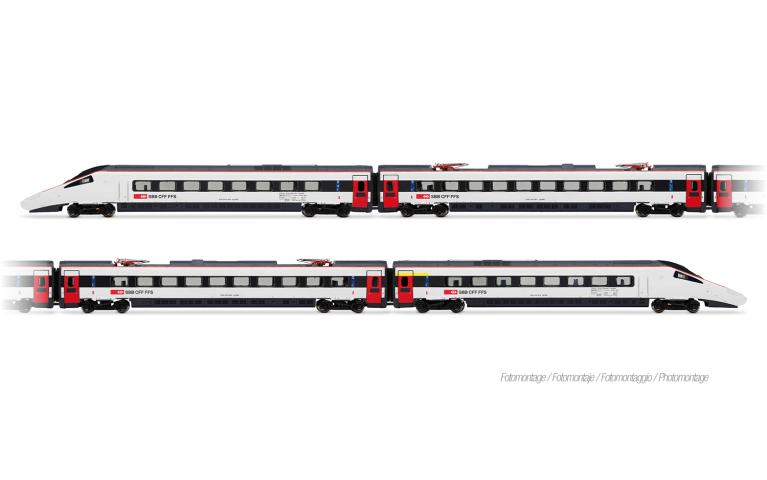 Arnold 2700S SBB, ETR 610 1st series, ICN livery with red doors, 4-elements base set, ep. VI - DCC Sound