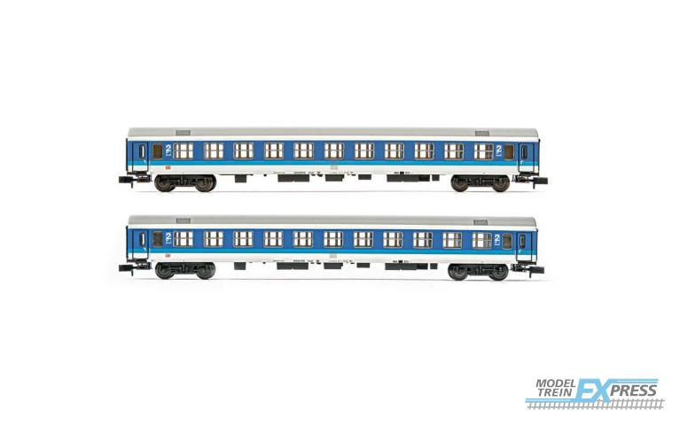 Arnold 4307 DB AG, 2-unit pack 2nd class coach type Bomz, IR livery, period V