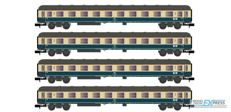 Arnold 4315 DB, 4-unit set "Interzonenzug", consists of type m coaches, period IV-V