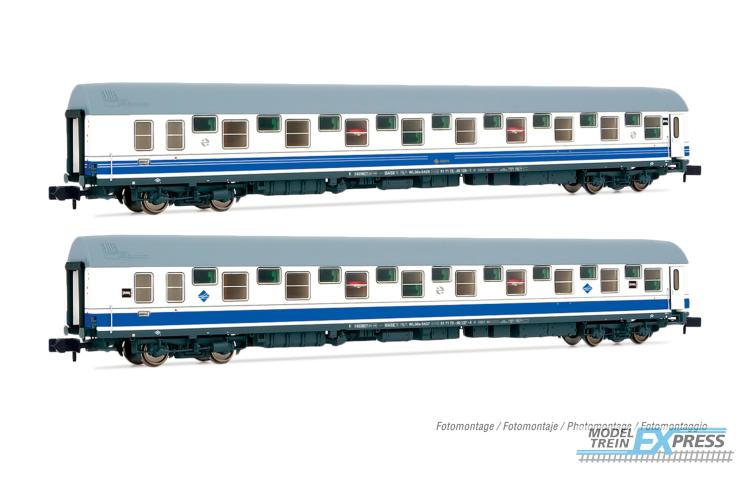 Arnold 4407 RENFE, 2-unit pack T2 sleeping coaches, Largo Recorrido livery, period IV-V