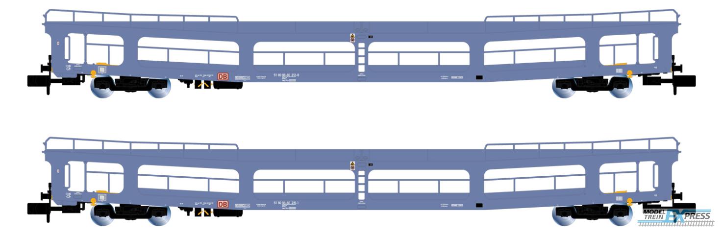 Arnold 4410 DB AG, 2-unit pack DDm 916 car transporter coaches, blue livery, period VI