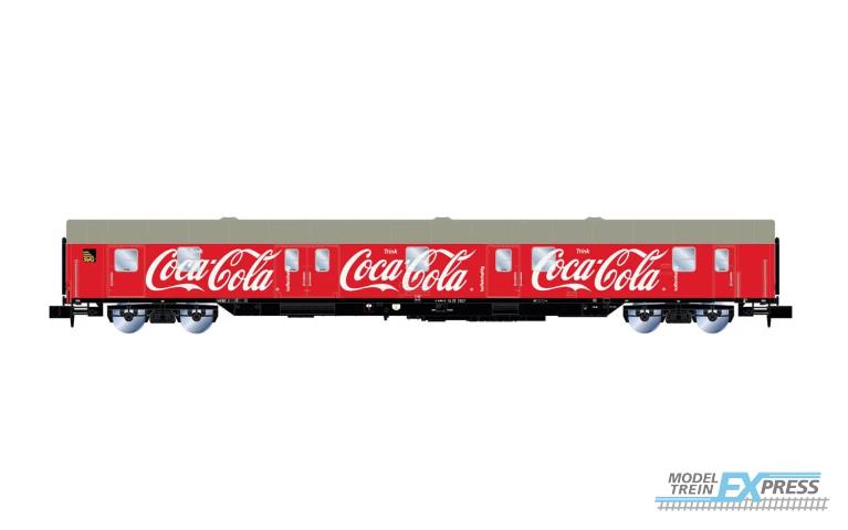 Arnold 4428 Coca-Cola 4-axle postal van ex Post-mr-a red livery with black chassis ep V