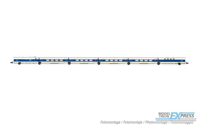 Arnold 4462 RENFE, 6-unit set Talgo 200, white and blue livery with yellow stripe, ep. V