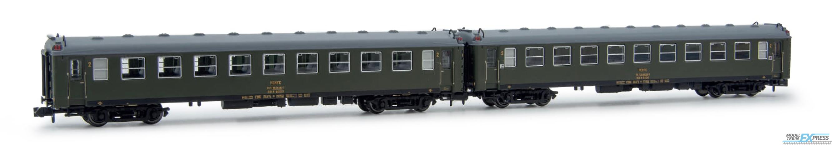 Arnold 4478 RENFE, 2-unit pack 5000 coaches, 2 x BB4 2nd class, ep. IV