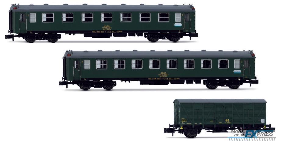 Arnold 4480 ALSA, 3-unit pack 6000 coaches, BB1, BB + DV, olive green, ep. VI