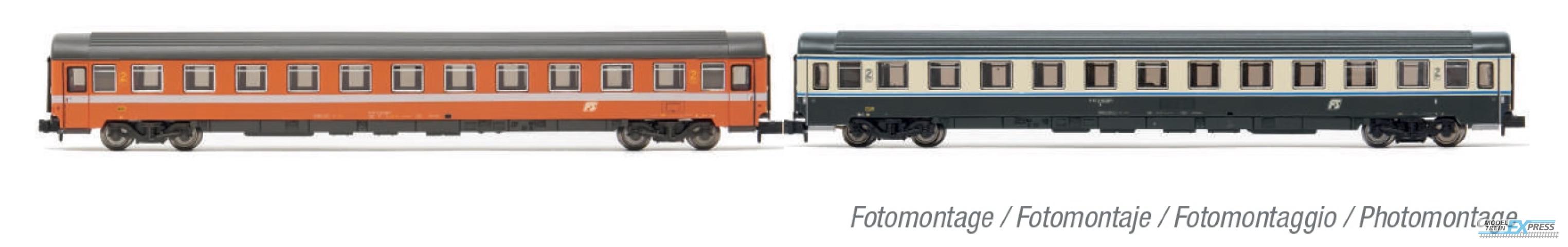 Arnold 4493 FS, 2-unit pack UIC-Z1, 2nd class Eurofima C1 livery + 2nd class "Bandiera" livery, ep. V