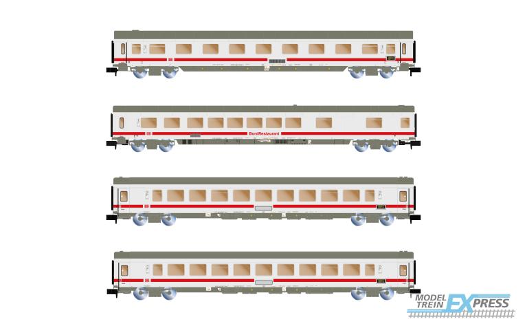 Arnold 4504 DB AG, 4-unit pack IC Wawel Hamburg - Berlin - Krakow, Avmz + ARmz218, 2x Bpmz, ICE-livery, ep. VI