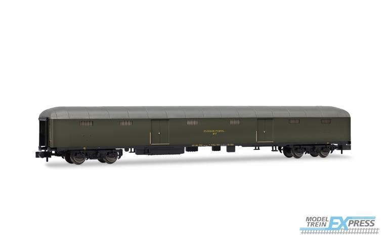 Arnold 4505 RENFE, DGCT-7 postal van, "Furgón Postal nº7", olive green livery, with big letterings and UIC markings, period III-IV