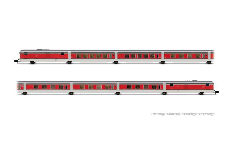 Arnold 4512 RENFE, 8-unit pack base set Talgo III RD "Barcelona Talgo", silver roof livery, ep. III-IV