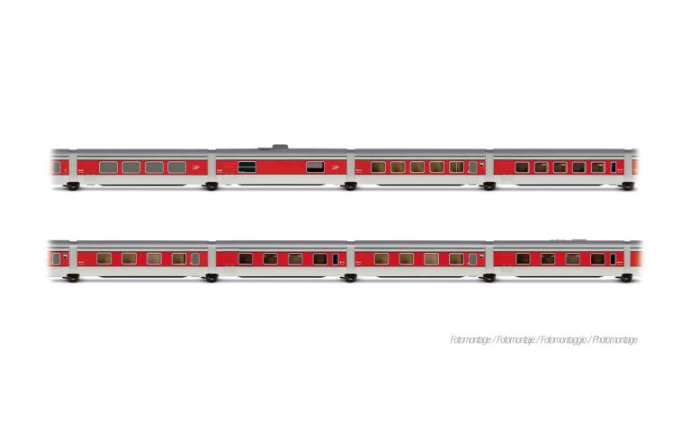 Arnold 4513 RENFE, 8-unit pack base compl. Talgo III RD "Barcelona Talgo", silver roof livery, ep. III-IV