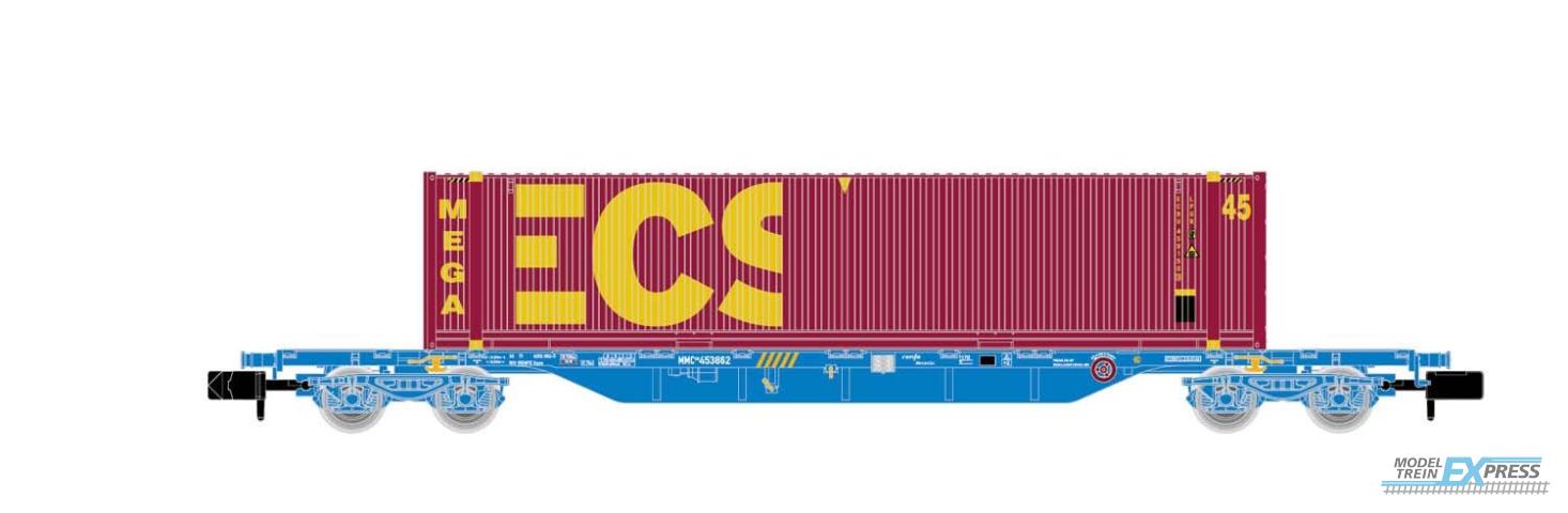 Arnold 6442 RENFE, 60' container wagon MMC, loaded with 45' container "ECS BULK", period VI