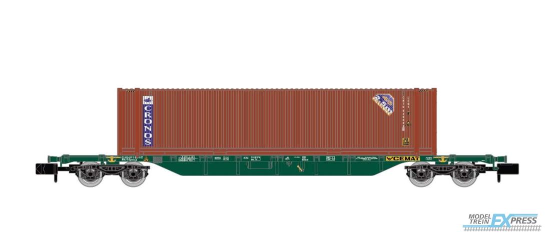 Arnold 6447 CEMAT, 4-axle container wagon Sgnss, loaded with 45' container "CRONOS", period V-VI