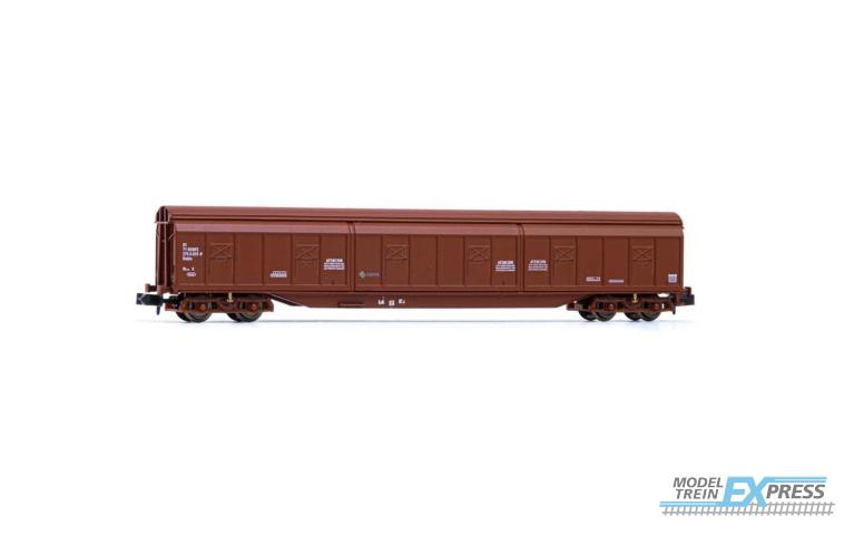 Arnold 6486 RENFE, 4-axle sliding walls wagon, Type Habis/JJ2, brown livery, period IV