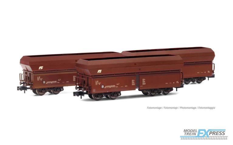 Arnold 6500 3-unit pack Fals/Falns wagons, inclined FS logo