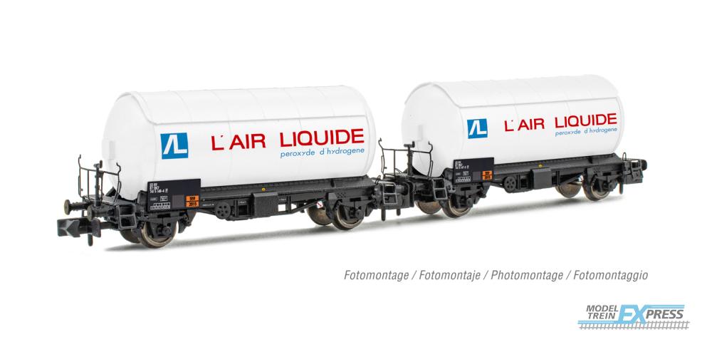 Arnold 6526 SNCF, 2-unit pack 2-axle gas tank wagons "AIR LIQUIDE", period IV-V