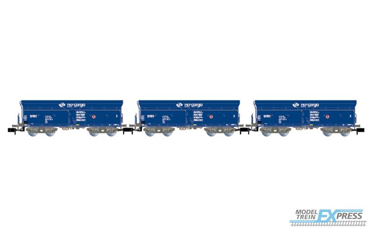 Arnold 6565 PKP Cargo, 3-unit pack self-discharging wagons Falls, blue livery, ep. VI