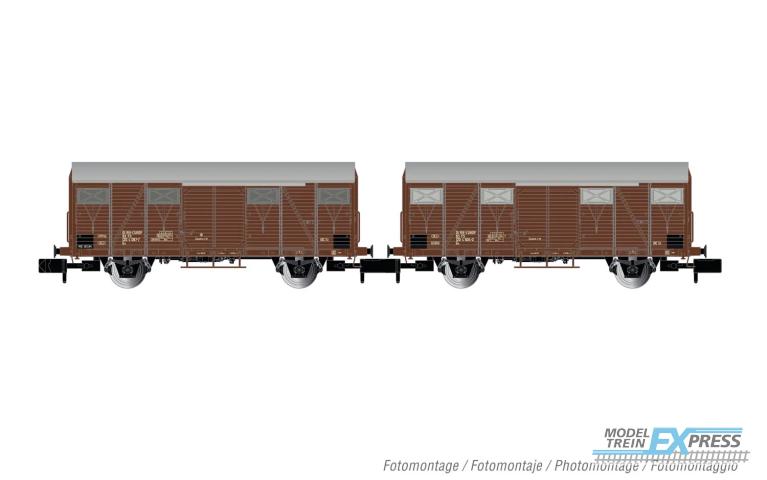 Arnold 6574 FS, 2-unit pack Gs wagons, brown livery, ep. IV