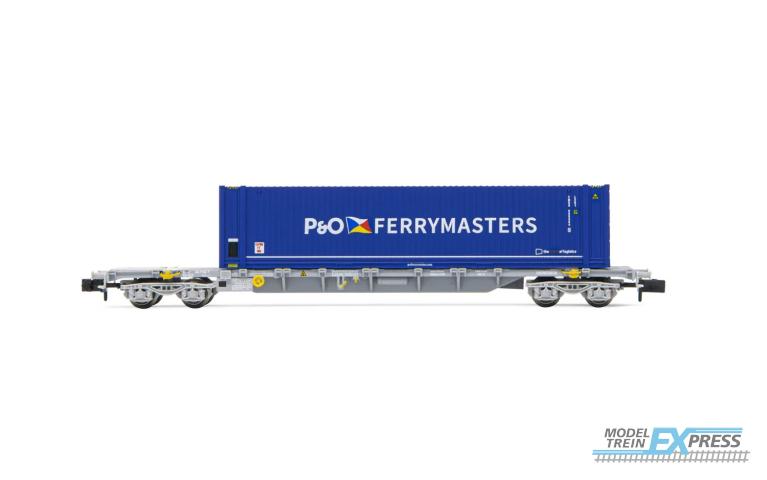 Arnold 6583 SNCF, 4-axle 60' container wagon Novatrans Sgss, grey, with 45' container "P&O Ferrymasters", ep. V