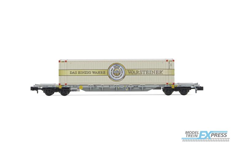 Arnold 6587 4-axle containerwagon Sgnss (AAE), grey, with 45' container "Warsteiner", period V-VI