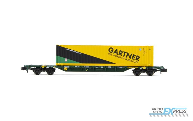 Arnold 6589 4-axle containerwagon Sgnss, green, with 45' container "GARTNER", period VI