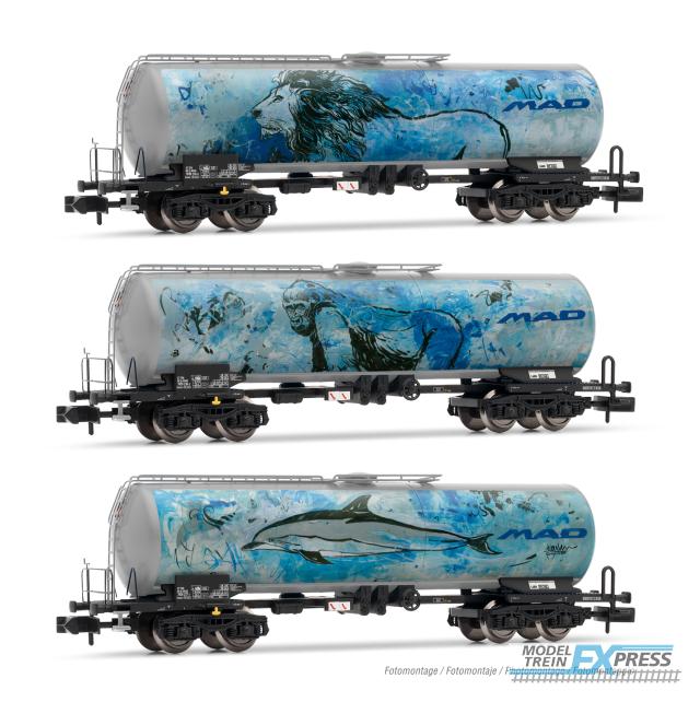 Arnold 6600 3-unit pack tank wagons "MAD"