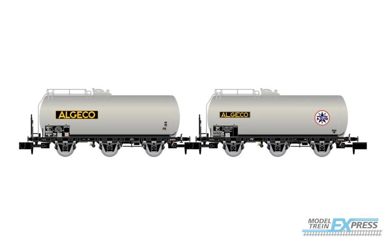 Arnold 6607 SNCF 2-unit pack of 3-axle tank wagons ALGECO ep III