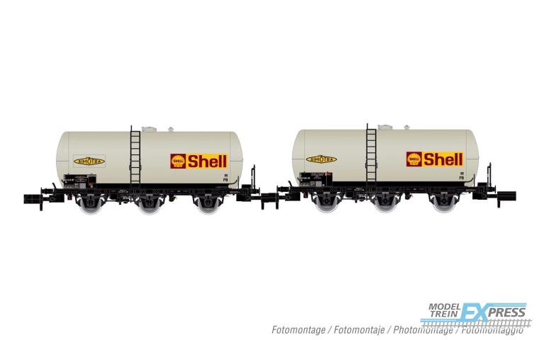 Arnold 6609 SNCF 2-unit pack of 3-axle tank wagons SHELL ep IV
