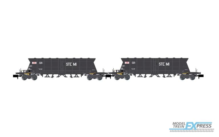 Arnold 6615 SNCF 2-unit pack 4-axle coal hopper wagons Faoos SGW STEMI