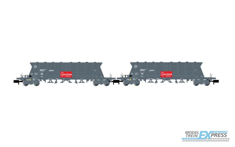 Arnold 6618 ACCIONA, 2-unit pack 4-axle hopper wagons Faoos, brown livery, ep. VI